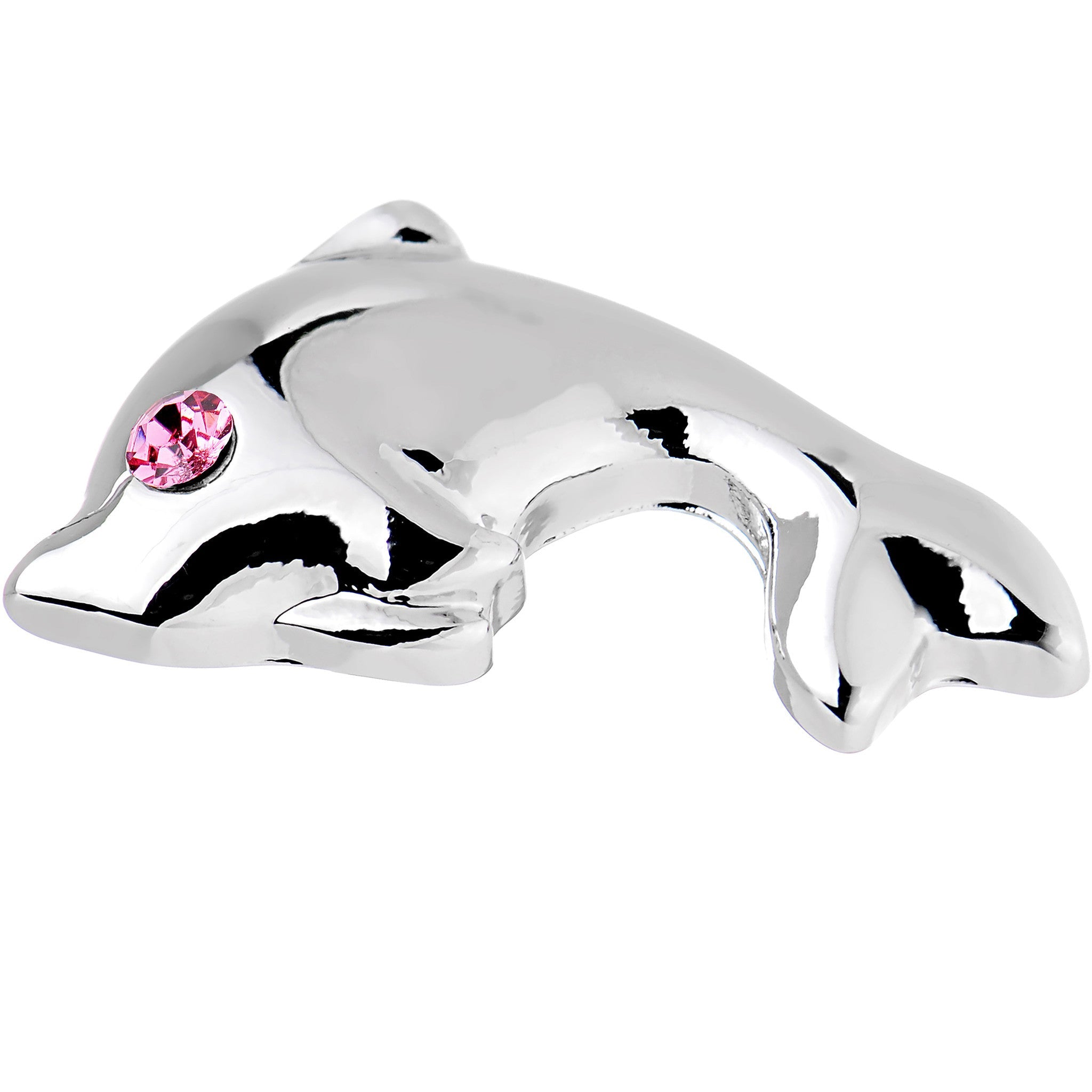 BodyCandy 16G 1/4 Pink Gem Dolphin Left Cartilage Earring — lifestyle context