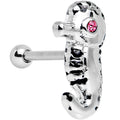 BodyCandy 16G 1/4 Pink Gem Eyeball Seahorse Cartilage Earring — main product shot