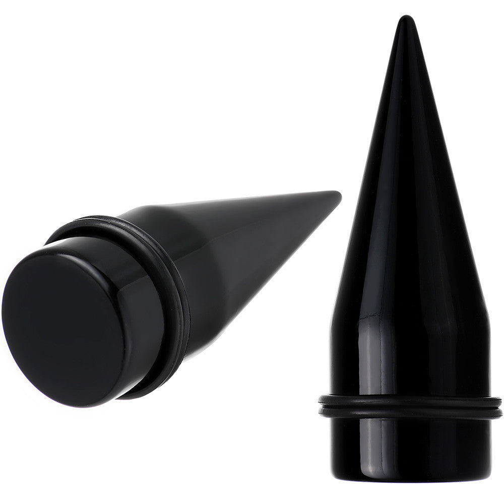 BodyCandy 24mm Black Acrylic Straight Taper Set — comparison shot