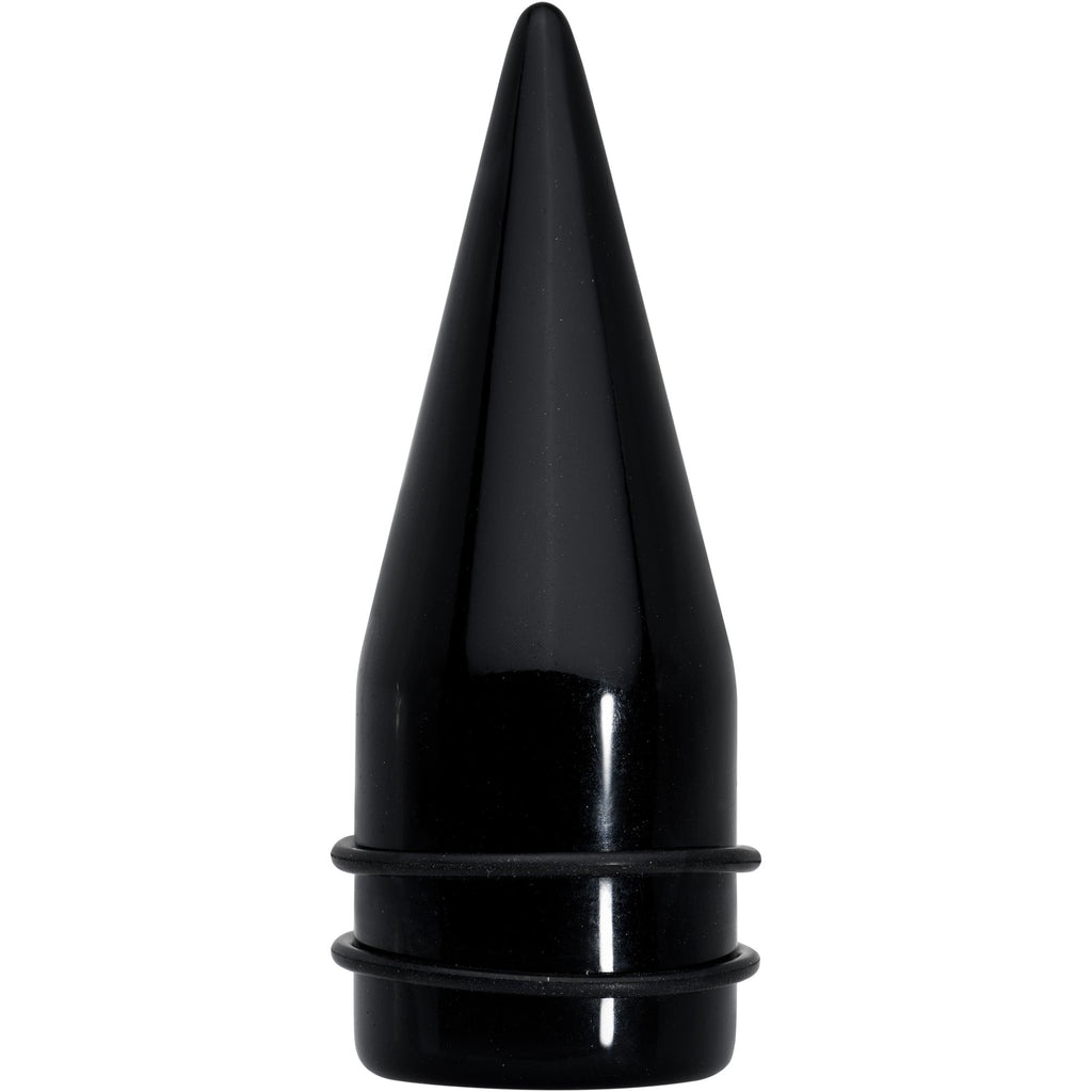 BodyCandy 24mm Black Acrylic Straight Taper Set — size reference