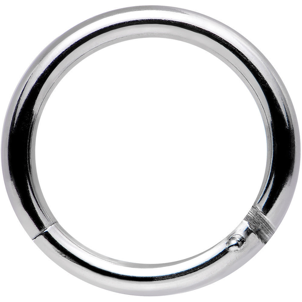 BodyCandy 14G 3/8 Stainless Steel Hinged Segment Ring — main product shot