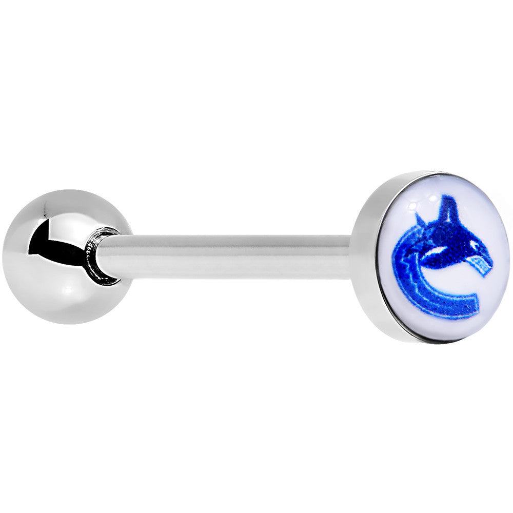 BodyCandy Officially Licensed NHL Vancouver Canucks Logo Tongue Ring — main product shot
