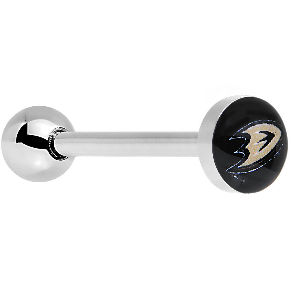 BodyCandy Officially Licensed NHL Anaheim Ducks Logo Tongue Ring — main product shot