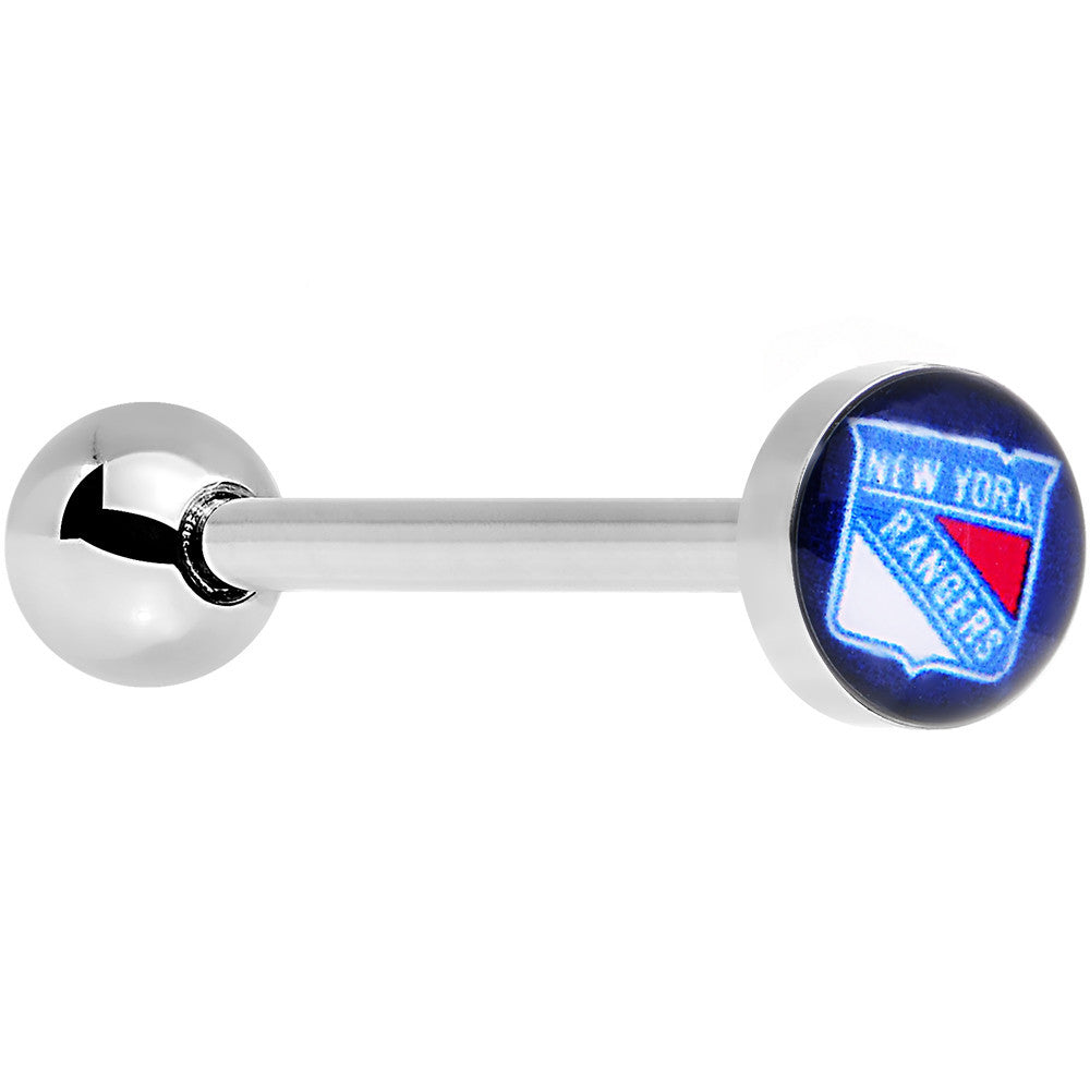 BodyCandy Officially Licensed NHL New York Rangers Logo Tongue Ring — main product shot