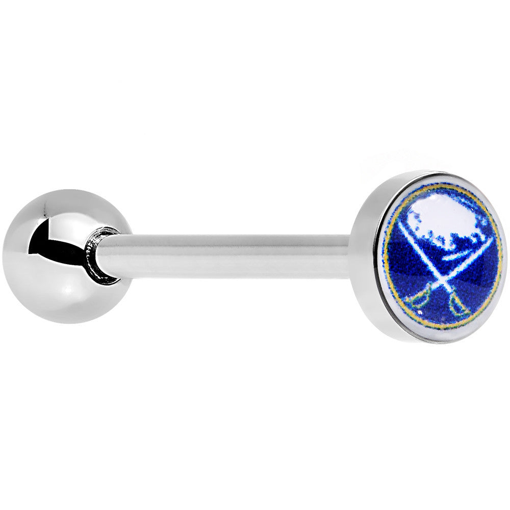 BodyCandy Officially Licensed NHL Buffalo Sabres Logo Tongue Ring — main product shot