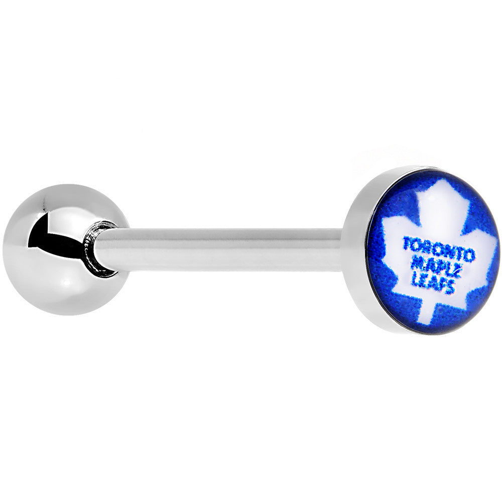 BodyCandy Officially Licensed NHL Toronto Maple Leafs Logo Tongue Ring — main product shot