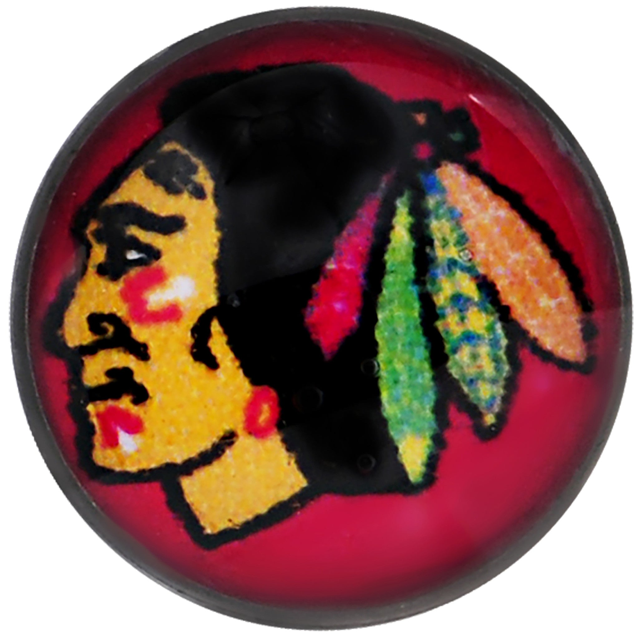 BodyCandy Officially Licensed NHL Chicago Blackhawks Logo Tongue Ring — lifestyle context