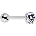 BodyCandy Officially Licensed NHL Pittsburgh Penguins Logo Tongue Ring — main product shot