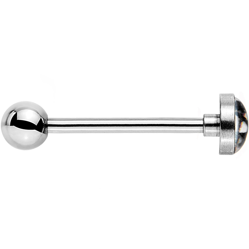 BodyCandy Officially Licensed NHL Pittsburgh Penguins Logo Tongue Ring — detail close-up