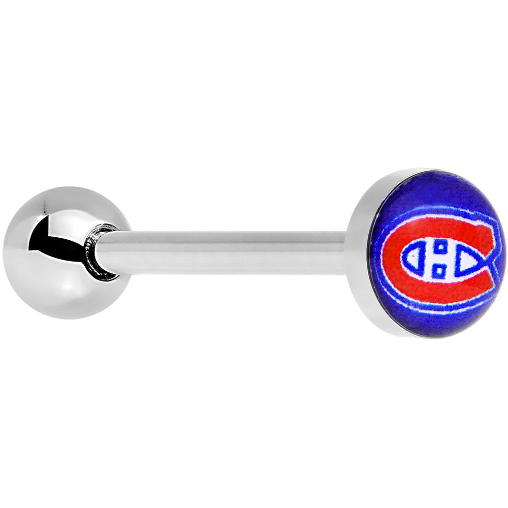 BodyCandy Officially Licensed NHL Montreal Canadiens Logo Tongue Ring — main product shot