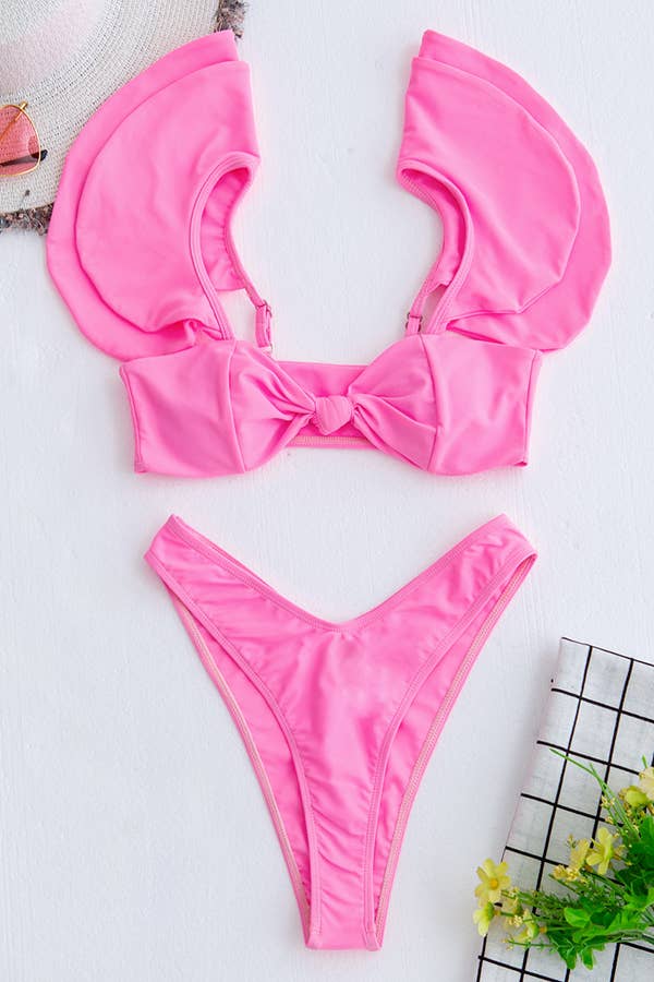 Pretty Little Patriot Pretty Little Patriot Presley Pink Bikini — Pink detail