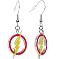 BodyCandy Officially Licensed DC Comics The Flash Steel Dangle Earrings — main product shot