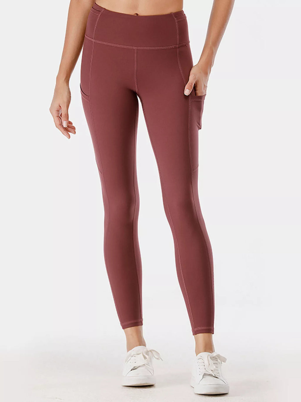 Full Size High-Waisted Active Leggings with Pockets Plus Size
