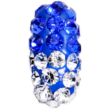 BodyCandy 16G 1/4 Blue and Clear Gem Paved Blue Tragus Cartilage Earring — lifestyle context