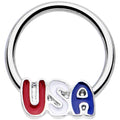BodyCandy 16G 3/8 Red White Blue Celebrate All Day USA BCR Captive Ring — main product shot