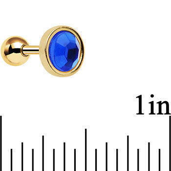 BodyCandy Gold Anodized Red White Blue Tragus Cartilage Earring Set of 3 — side view