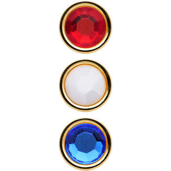 BodyCandy Gold Anodized Red White Blue Tragus Cartilage Earring Set of 3 — lifestyle context