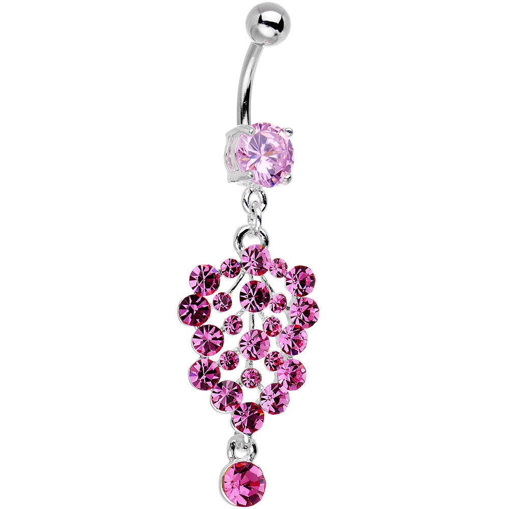 BodyCandy Pink Gem Awestruck Angel Chandelier Dangle Belly Ring — main product shot