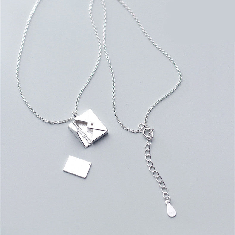 SORI STYLE Envelope Locket Necklace - Personalized Love Letter Jewelry — color detail