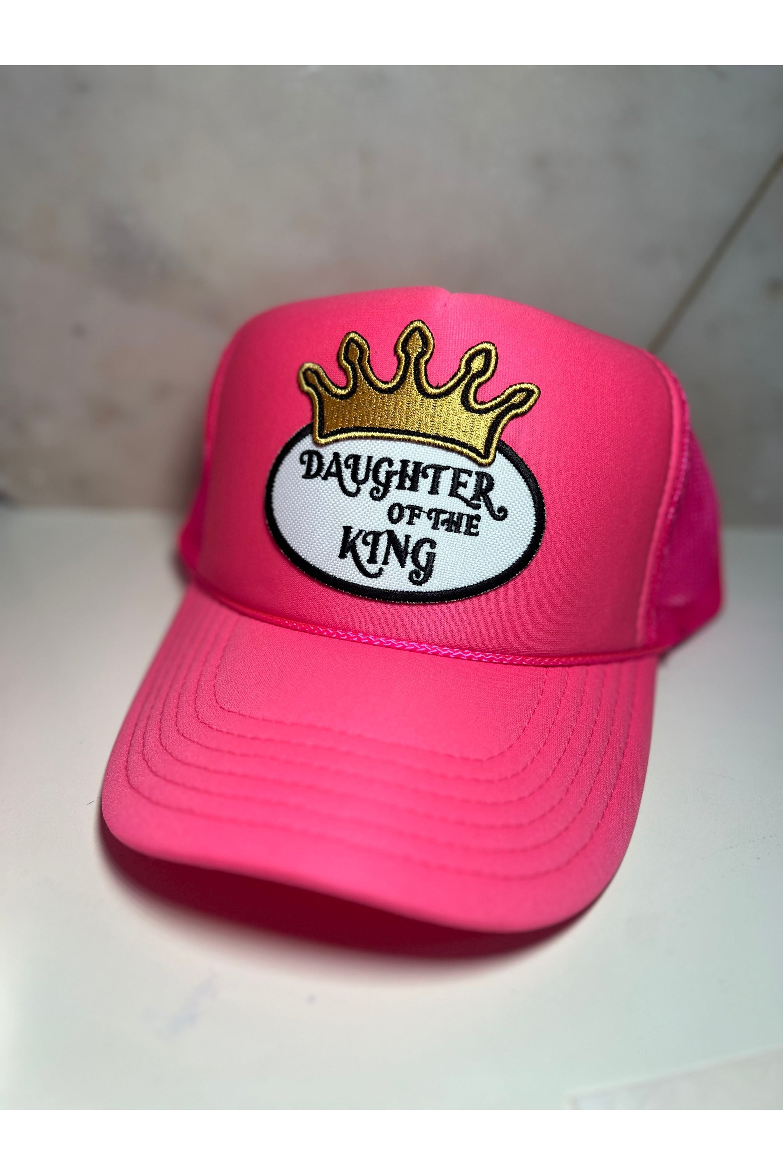 Pretty Little Patriot Pretty Little Patriot Daughter Of The King Patch Trucker Hat -clearance — lifestyle worn / used context