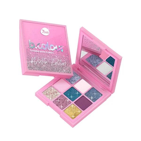 7Days B.Colour Magic and Fancy Winter Edition Eyeshadow Palette: Vegan, Highly Pigmented, 24H Lasting Shimmer & Matte Eye Makeup