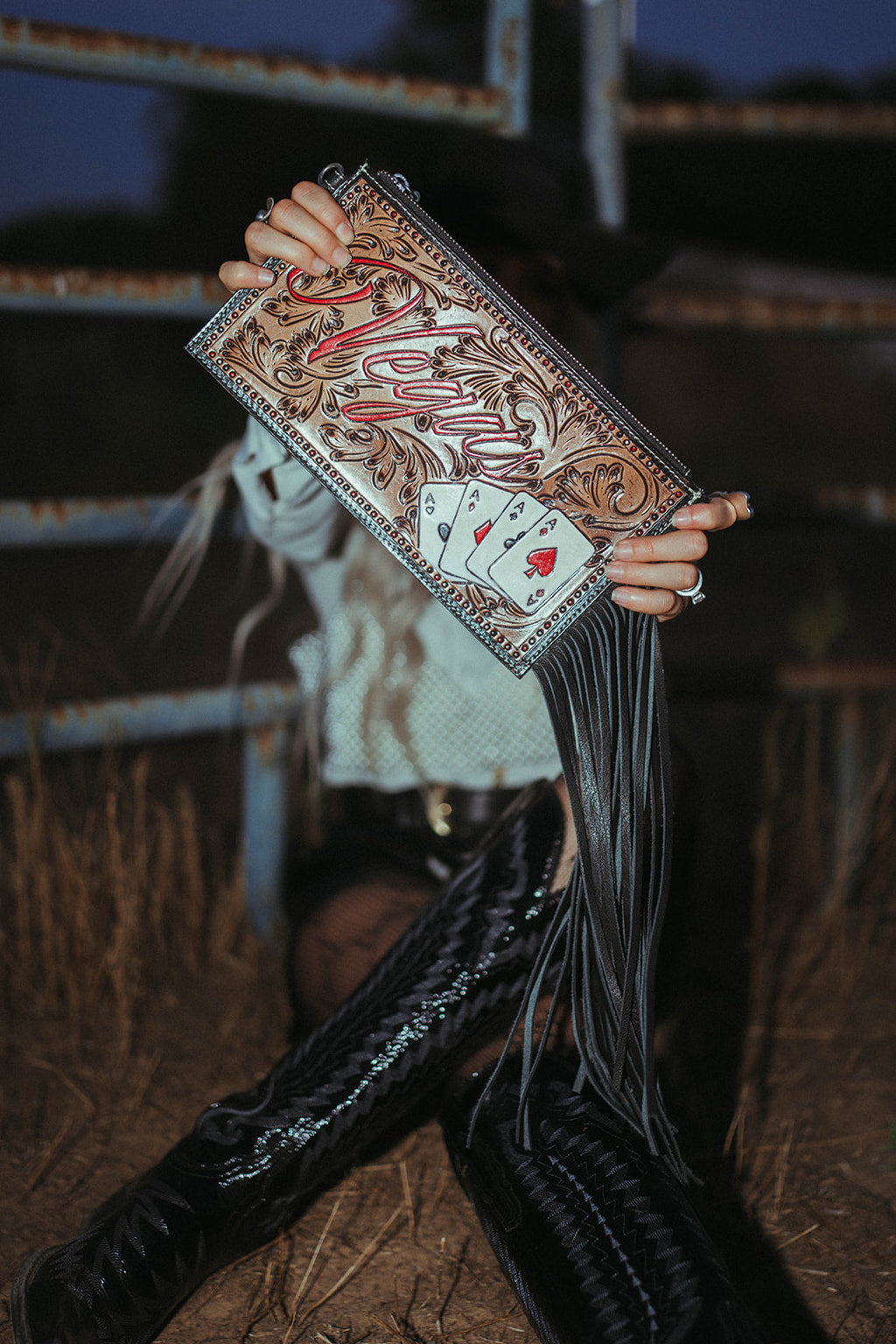 Haute Southern Hyde The Vegas Clutch Wristlet a Haute Southern Hyde by Beth Marie Exclusive — lifestyle context