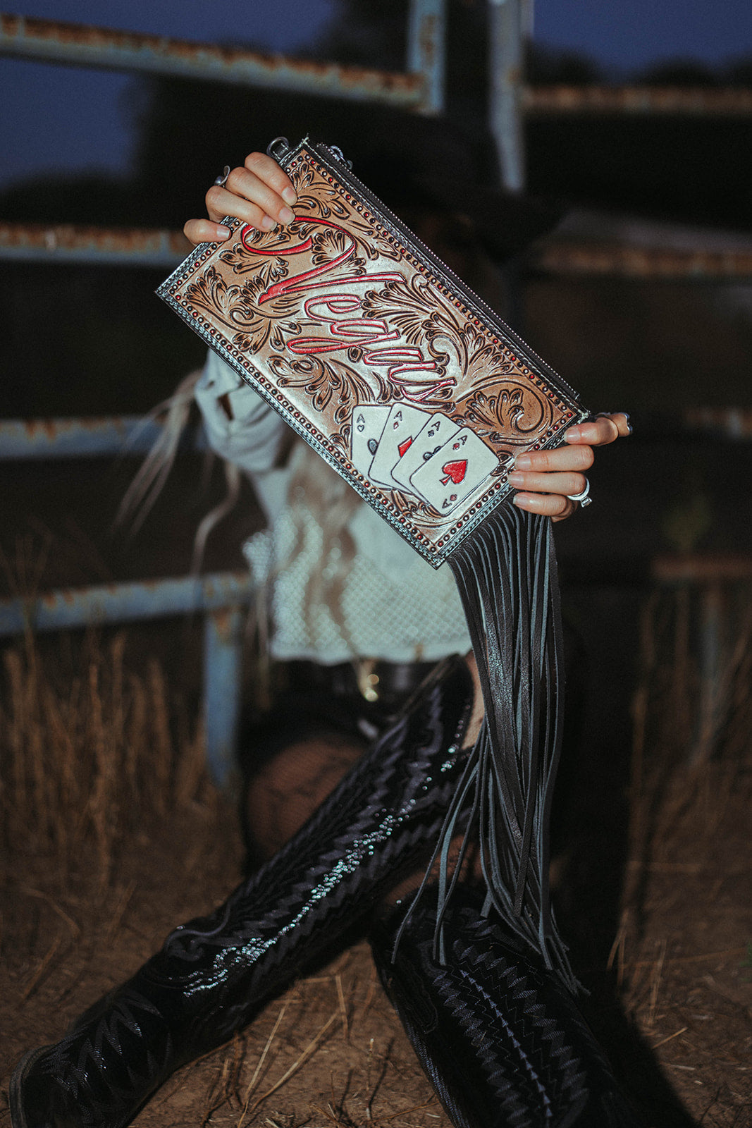 Haute Southern Hyde The Vegas Clutch Wristlet a Haute Southern Hyde by Beth Marie Exclusive — lifestyle context