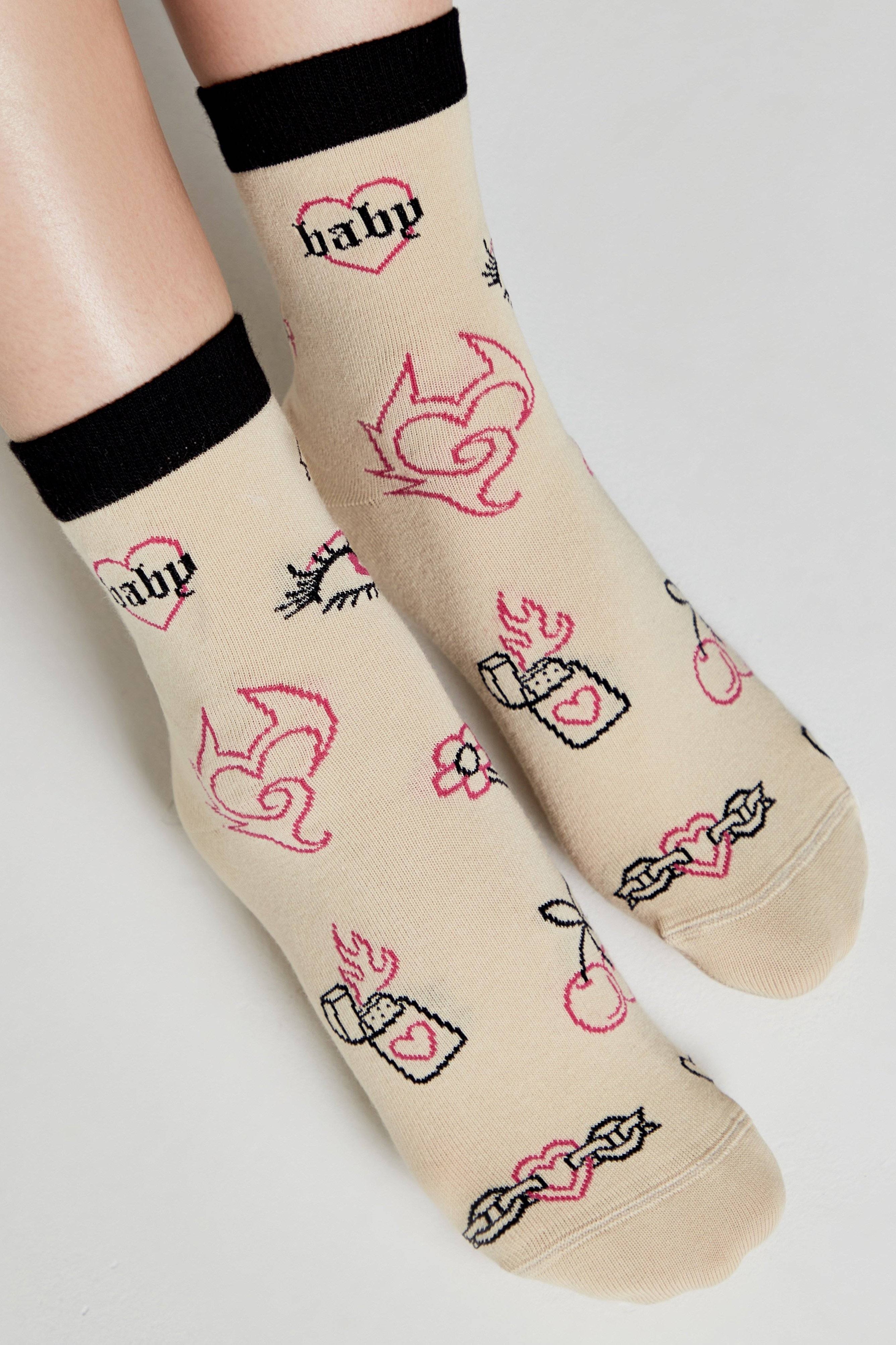TheRanok.com Cotton Socks Conte Happy 605 - Baby Love — main product shot