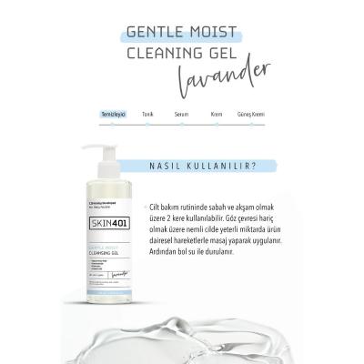 Skin401 Gentle Moisturizing Facial Cleansing Gel - Vegan, Cruelty-Free, Hyaluronic Acid & Provitamin B5 - 6.76 fl oz