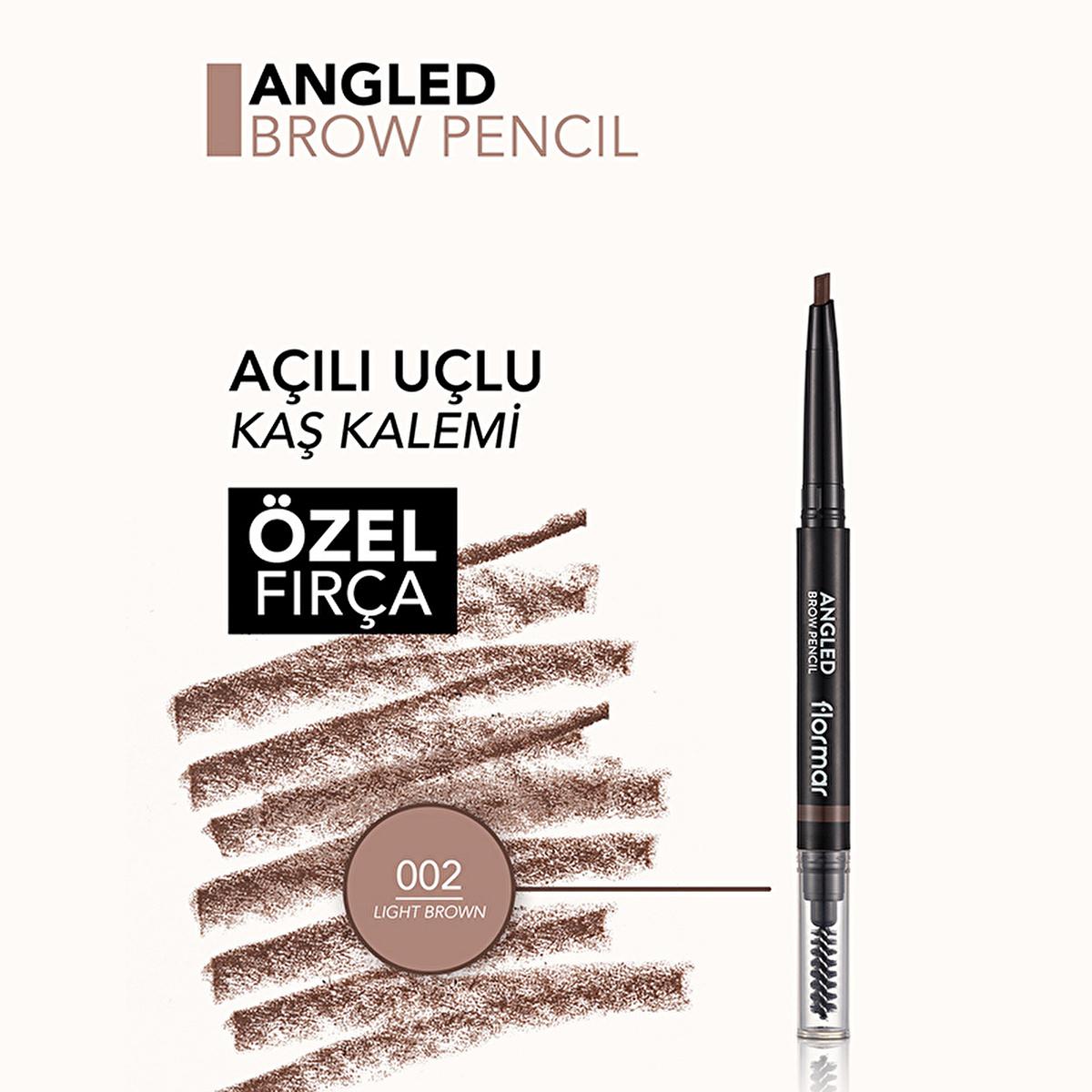 Flormar Light Brown Angled Eyebrow Pencil: Define & Shape Brows for a Natural, Smudge-Proof Look All Day
