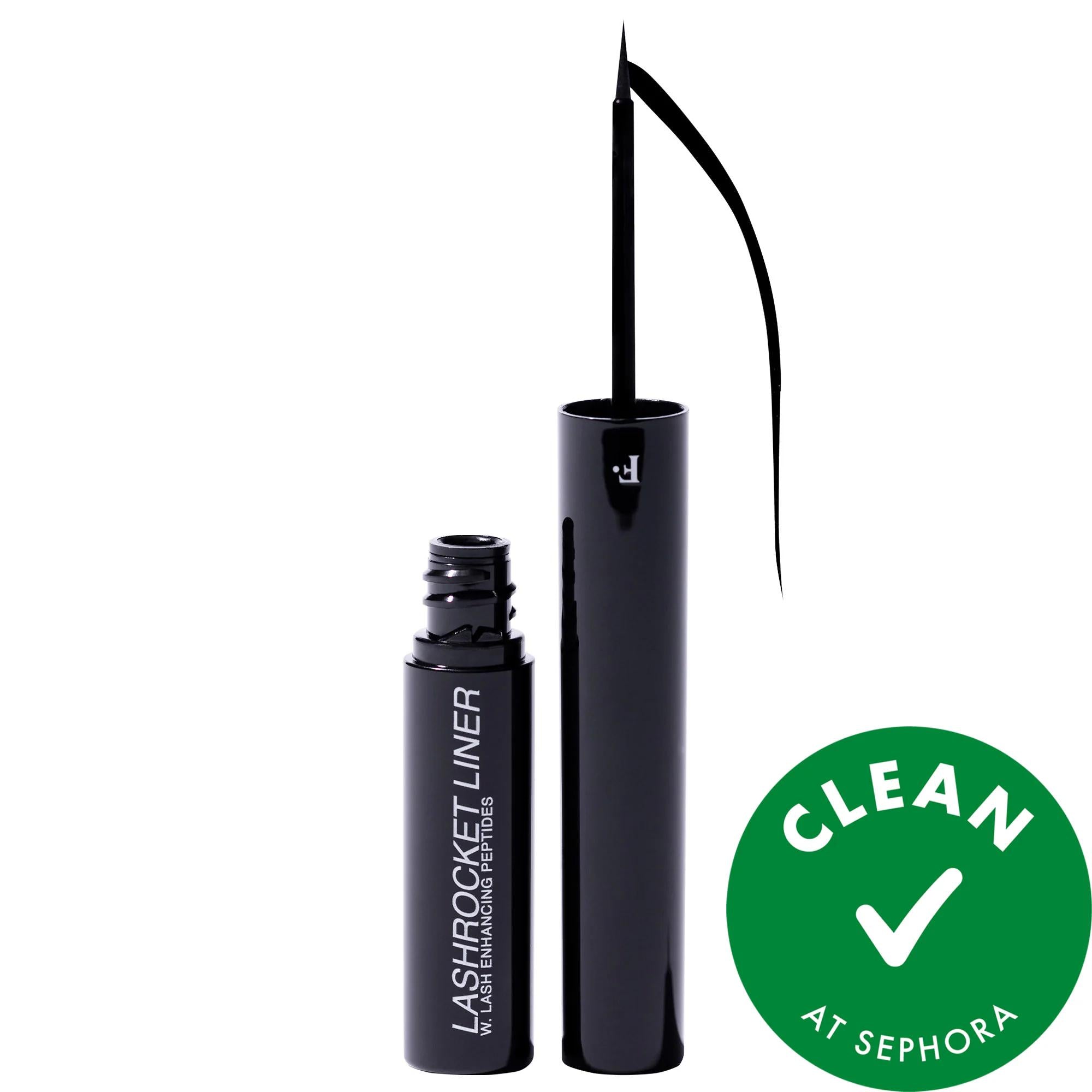 Lashrocket Vegan Liquid Liner with Lash Enhancing Peptides - Smudge-Proof, Long-Lasting Eyeliner for Sensitive Eyes