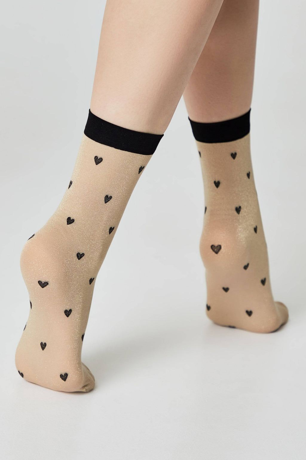 TheRanok.com Shimmering Socks Conte Fantasy - "Hearts" Designs — back view