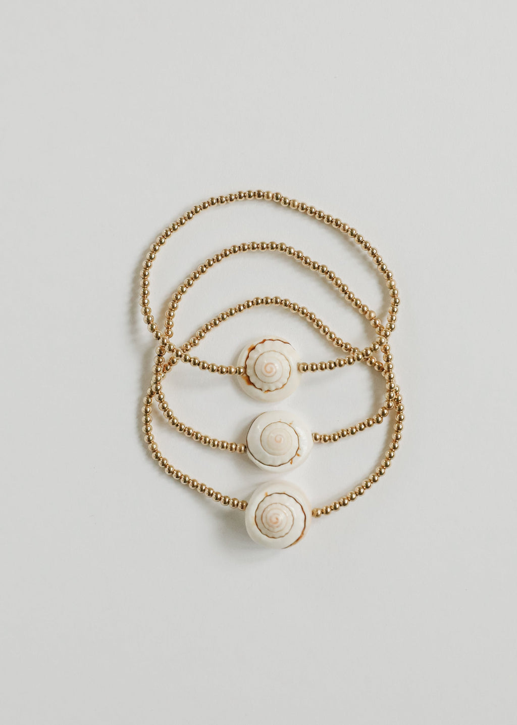 CanyonLeaf Dainty 14K Gold Filled + Sea Shell || Stretch Anklet or Bracelet — main product shot