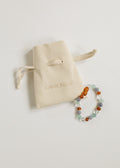 CanyonLeaf Baltic Sea Amber + Natural Gemstone || Anklet or Bracelet — detail close-up
