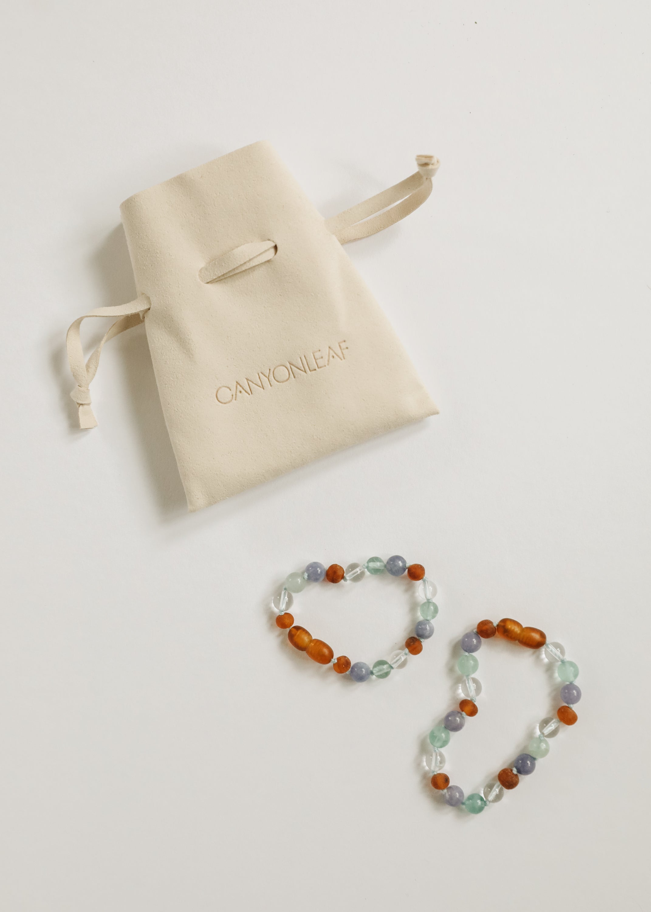 CanyonLeaf Baltic Sea Amber + Natural Gemstone || Anklet or Bracelet — lifestyle context