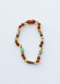 CanyonLeaf Baltic Sea Amber + Aventurine + Striped Agate || Anklet or Bracelet — main product shot