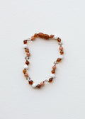 CanyonLeaf Baltic Sea Amber || Sunstone  + Moonstone || Natural Gemstone Necklace — lifestyle worn / used context