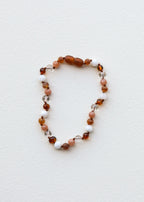 CanyonLeaf Baltic Sea Amber || Sunstone  + Moonstone || Natural Gemstone Necklace — lifestyle worn / used context