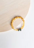 CanyonLeaf Raw Honey Baltic Amber + Raw Turquoise Jasper || Adult Bracelet — main product shot