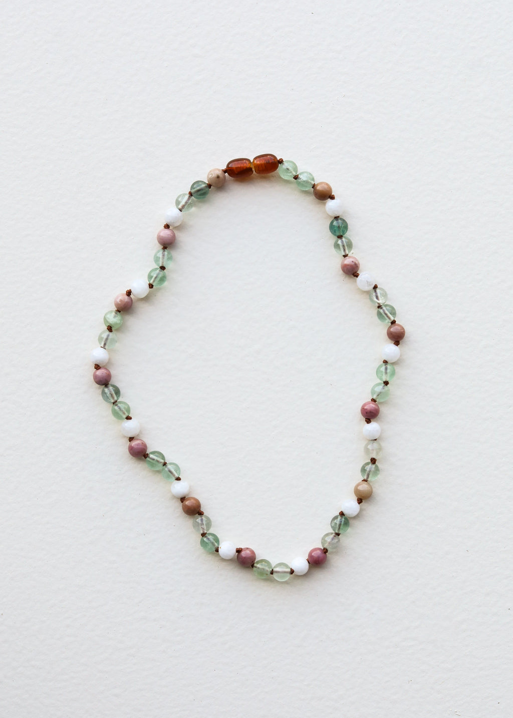 CanyonLeaf Fluorite + Moonstone + Rhodonite || Natural Gemstone Necklace — lifestyle context