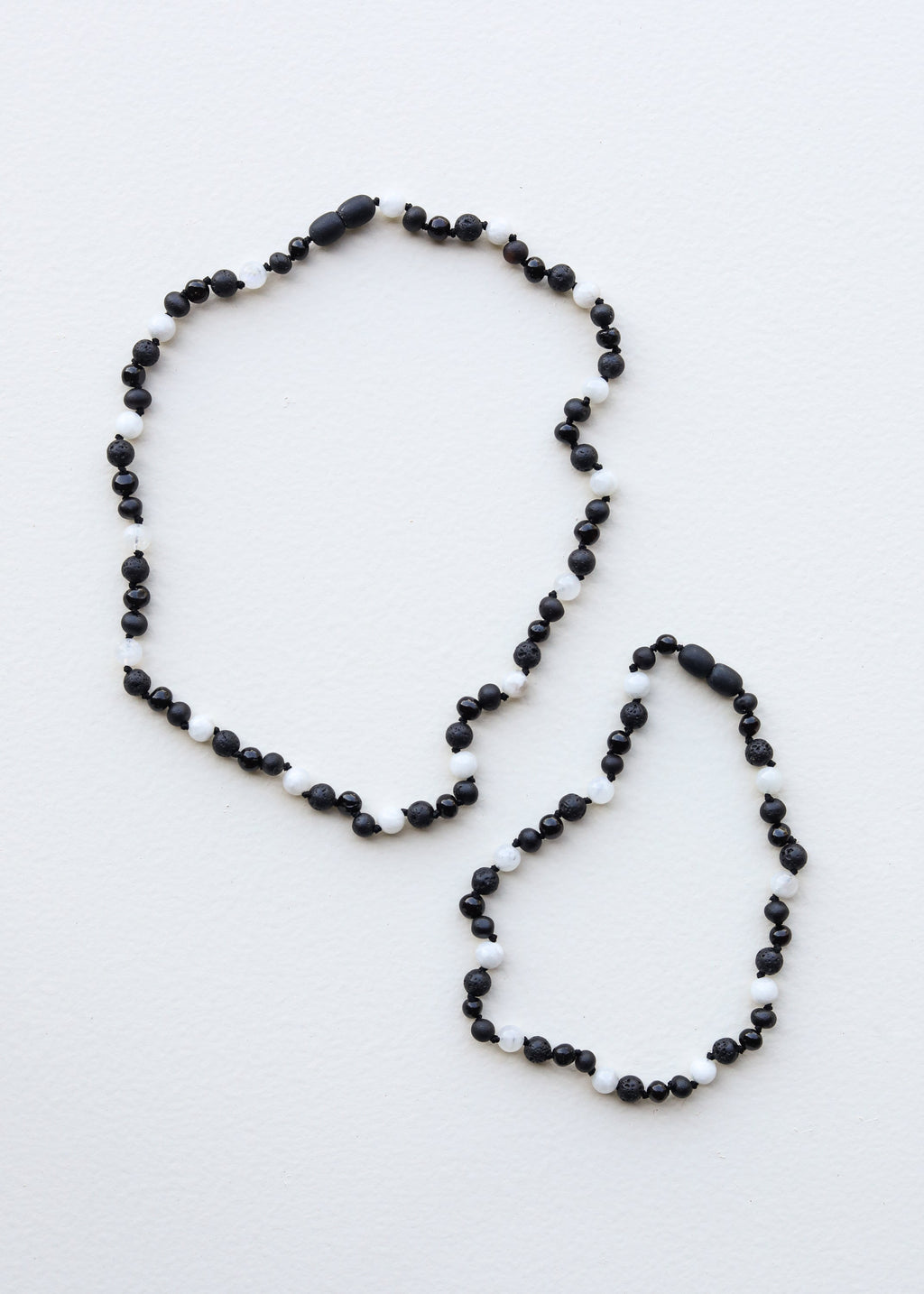 Raw Black Baltic Amber + Moonstone || Anklet or Bracelet