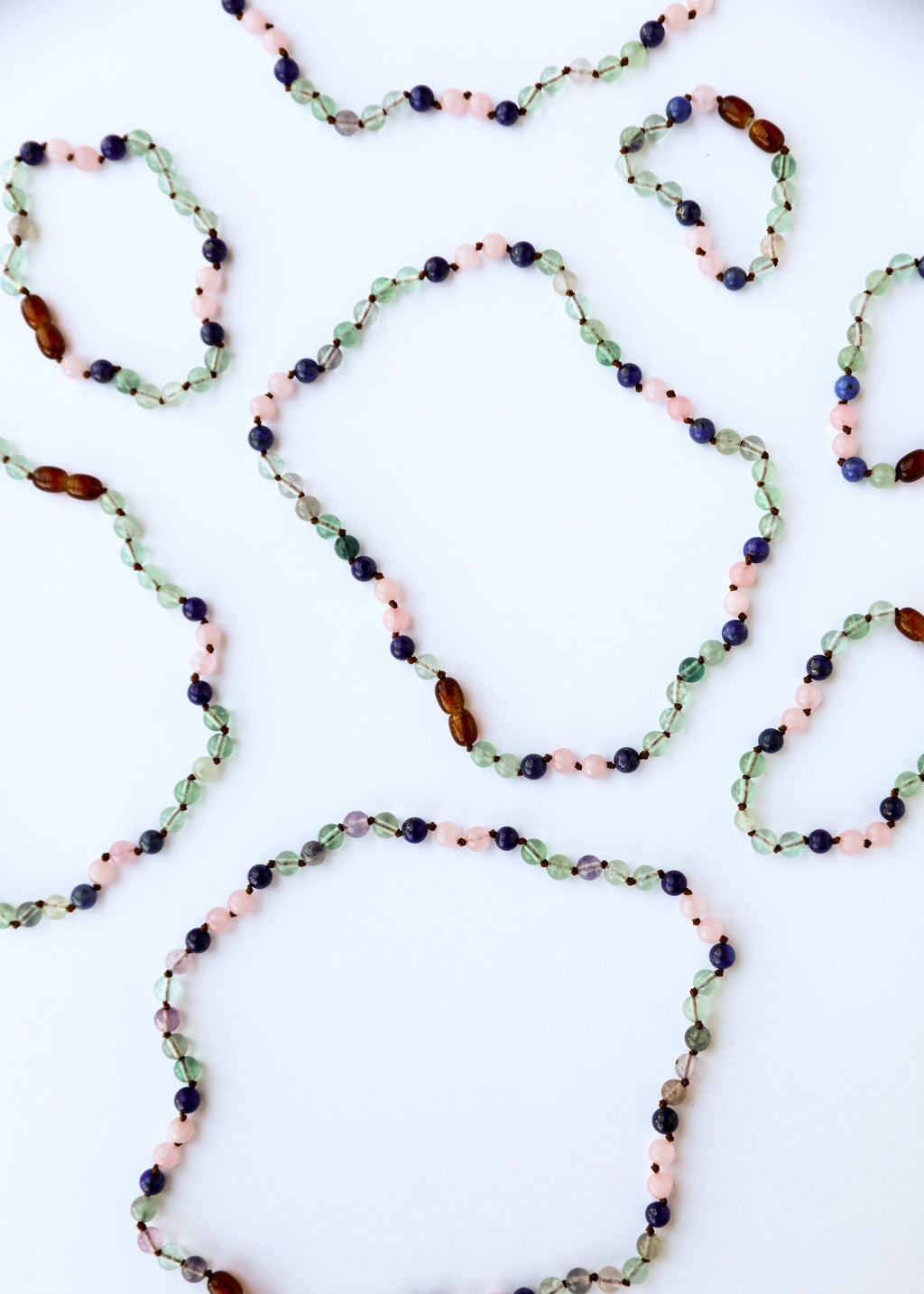 CanyonLeaf Fluorite + Lapis Lazuli + Rose Quartz || Gemstone Necklace — main product shot