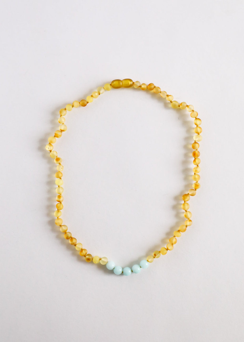 CanyonLeaf Raw Honey Baltic Amber + Amazonite || Necklace — lifestyle context