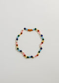 CanyonLeaf Raw Baltic Amber and Pearl Necklace + Sweet Pink Gemstones — detail shot 7