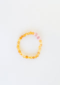 CanyonLeaf Raw Honey Baltic Amber + Raw Rose Quartz || Adult Bracelet — lifestyle context