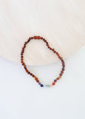 CanyonLeaf Raw Cognac Baltic Amber + CHAKRA Crystals || Necklace — main product shot