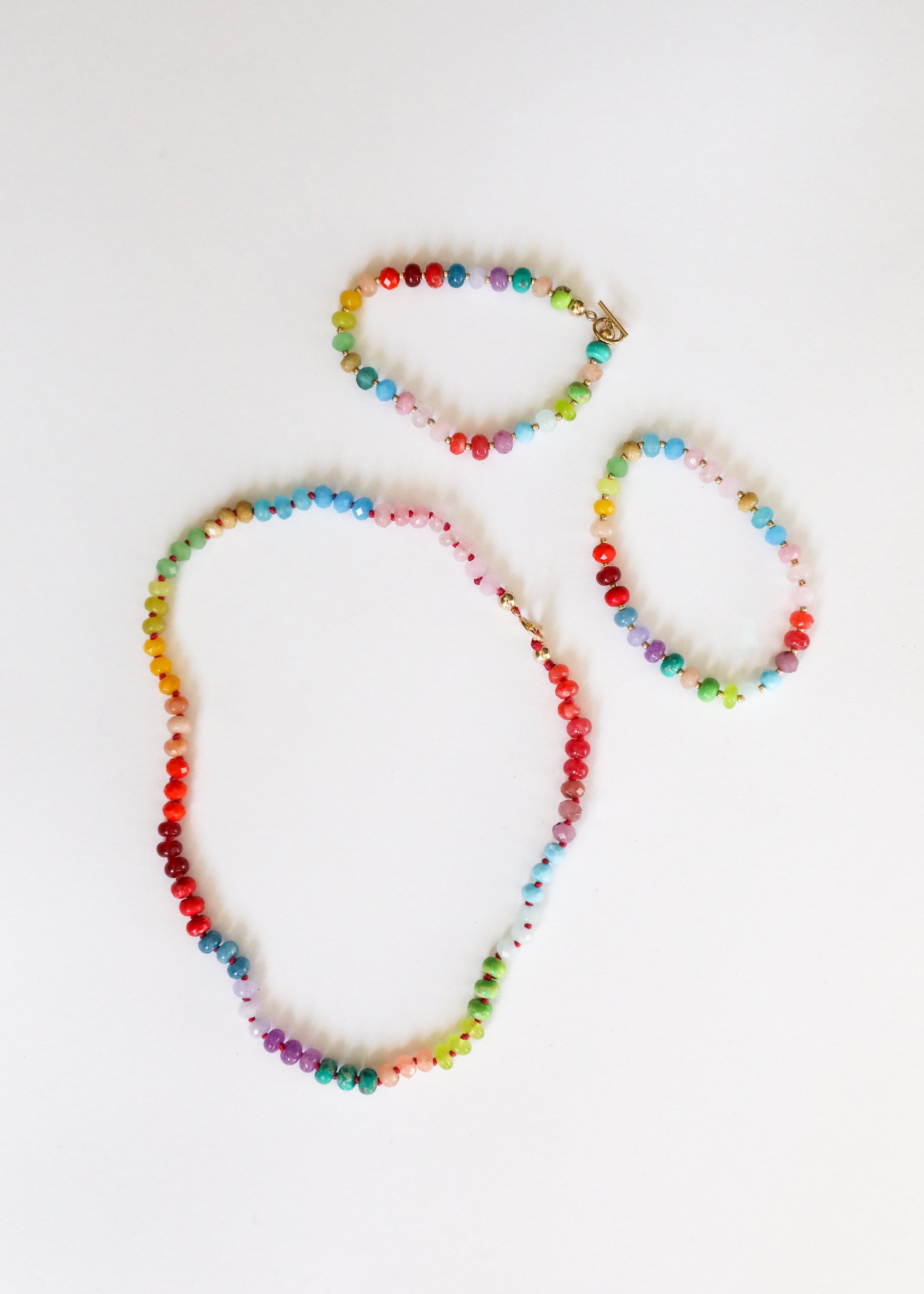 CanyonLeaf Natural Gemstone Bracelet + 14k Gold Filled Toggle : Skyline — lifestyle worn / used context