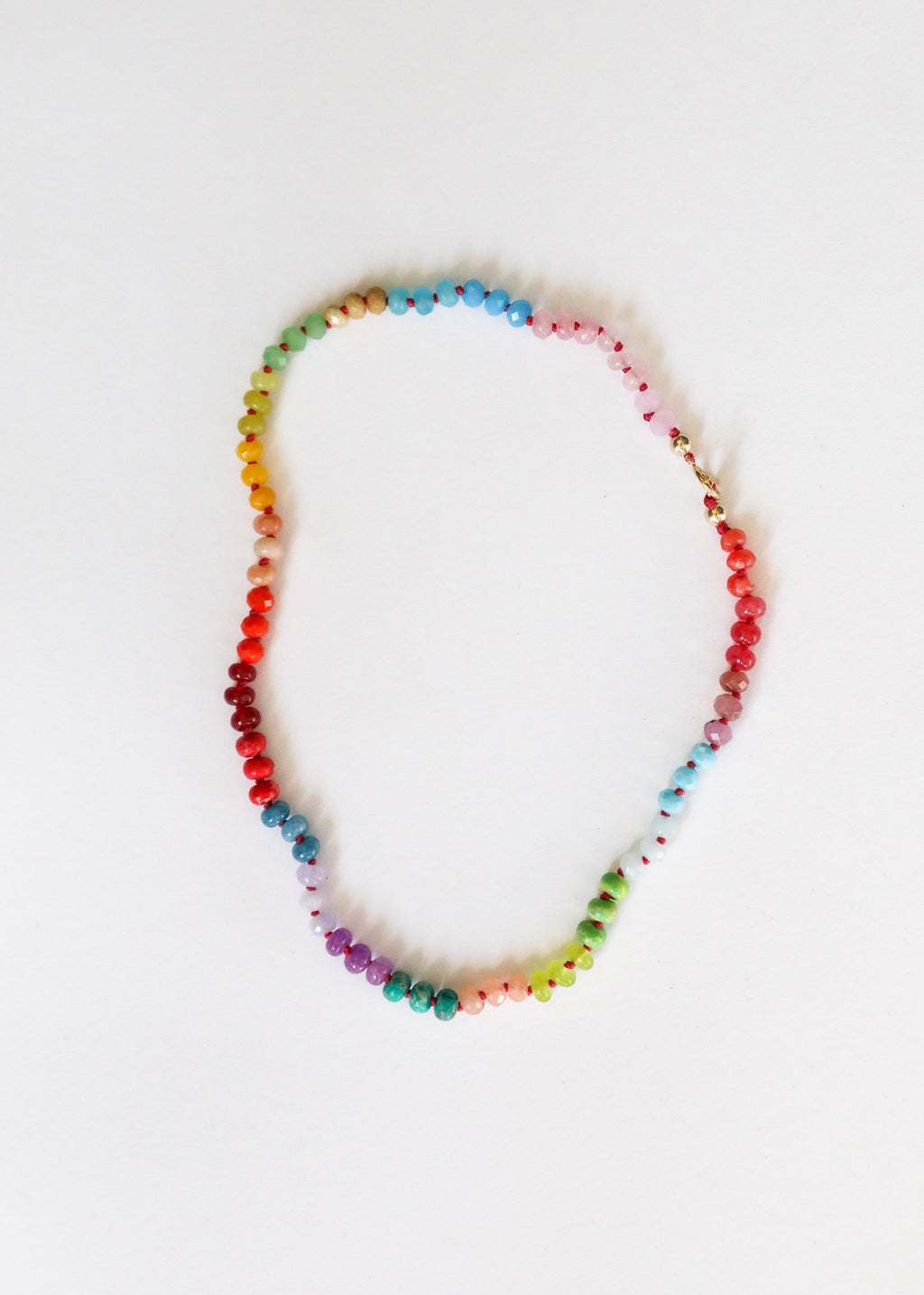 CanyonLeaf Natural Gemstone Necklace + 14k Gold Filled Toggle : Skyline — Gold detail