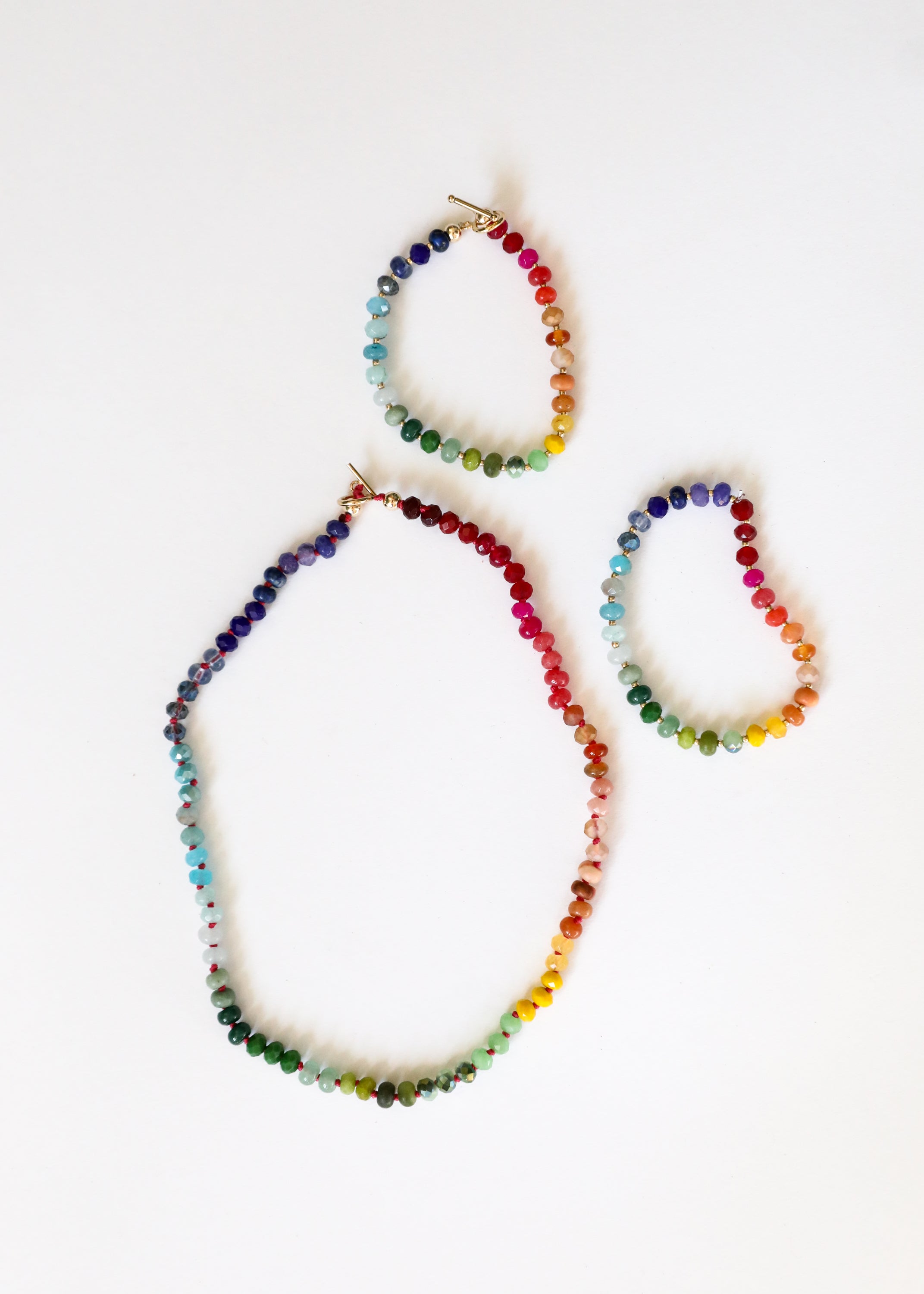 CanyonLeaf Natural Gemstone Necklace + 14k Gold Filled Toggle : Key West — detail close-up