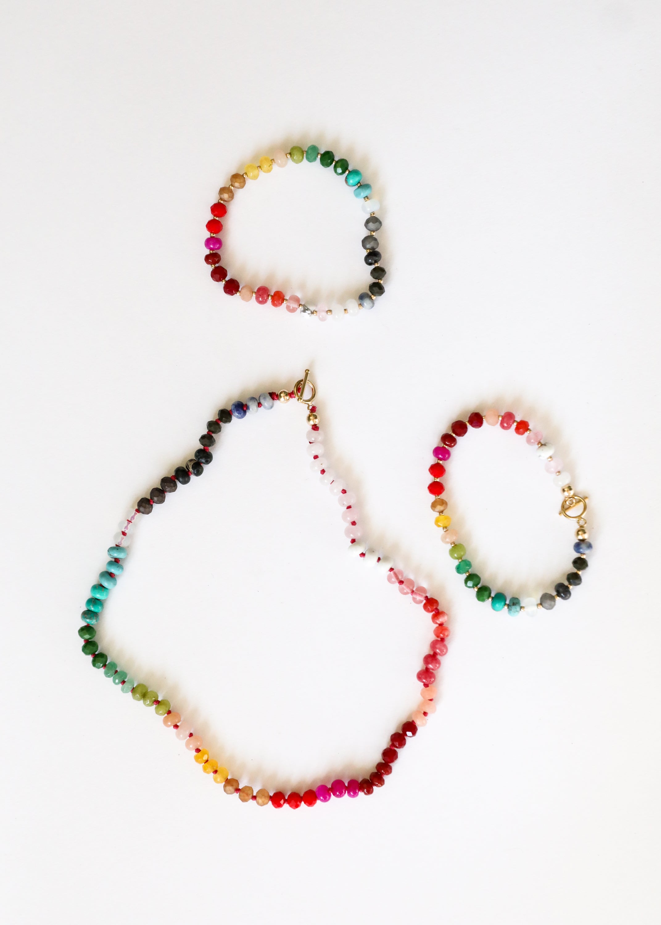 CanyonLeaf Natural Gemstone Necklace + 14k Gold Filled Toggle : Paradise — detail close-up